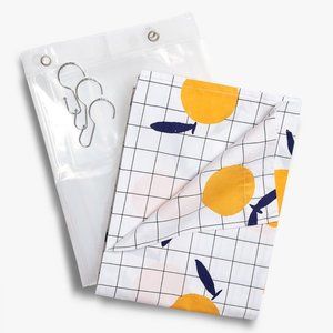 NEW (without liner!) Brooklinen Shower Curtain - Orange